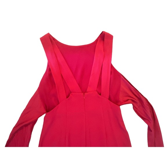 Women US-6 ASOS Wrap Tie Strappy Bright Pink Cocktail Dress Elastomultiester - Picture 4 of 5
